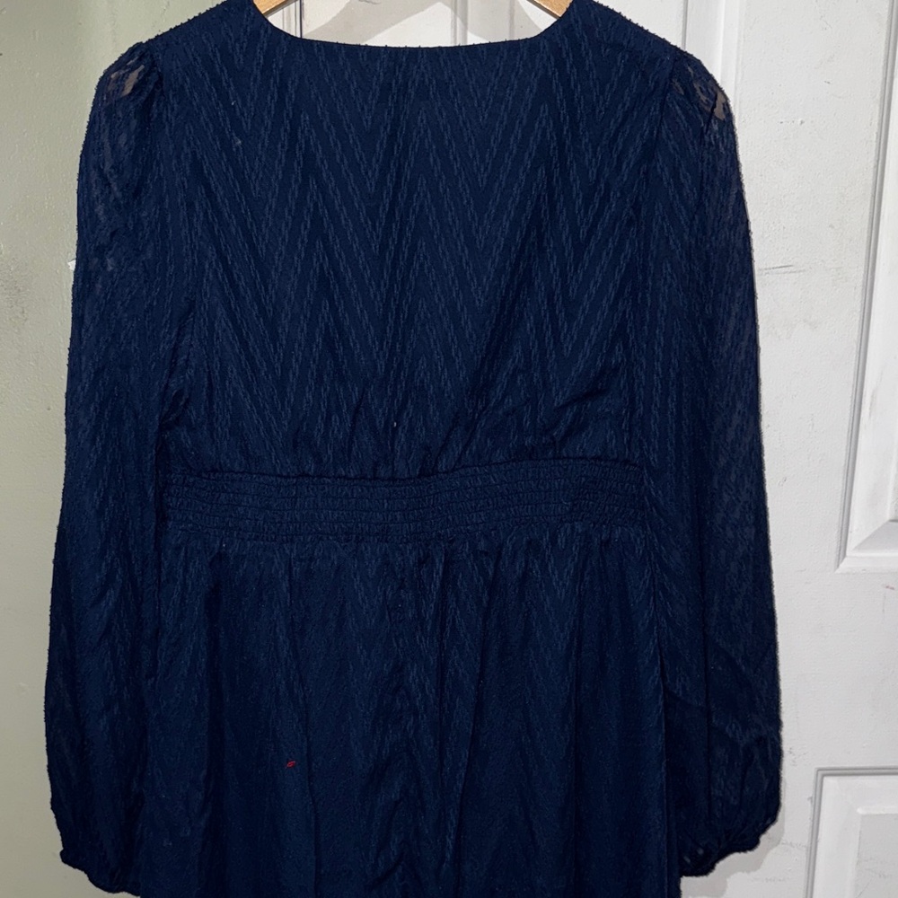 SHEIN Deep Blue Long Sleeve maternity Dress - Picture 3 of 4